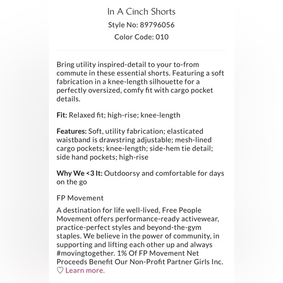 Free People In A Cinch Shorts NWT - Picture 10 of 10